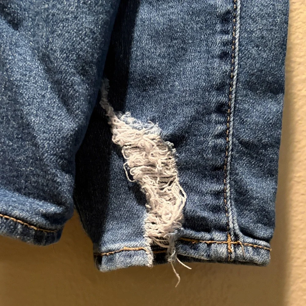 SO Juniors Vintage Vibe High Rise Ankle Skinny Jeans Blue Distressed Size 9/29W - Picture 9 of 14